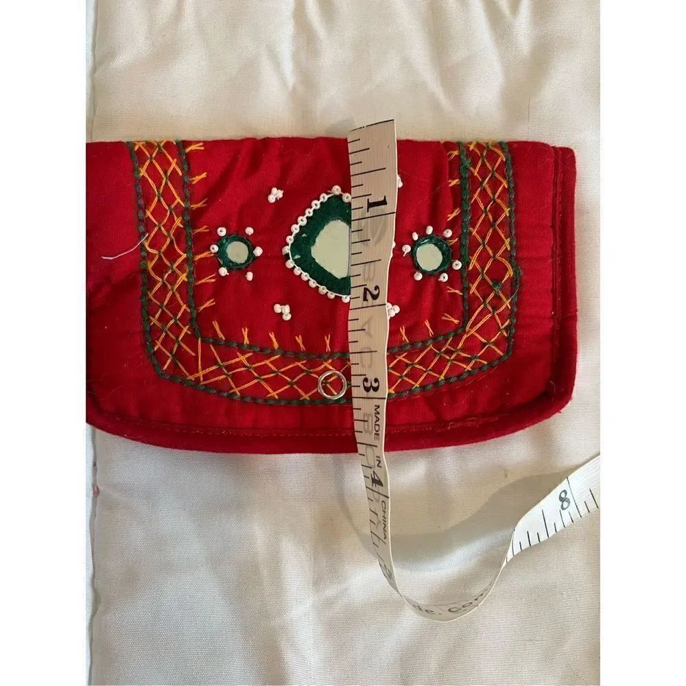 New Indian Wallet Red Handmade - Picture 5 of 5